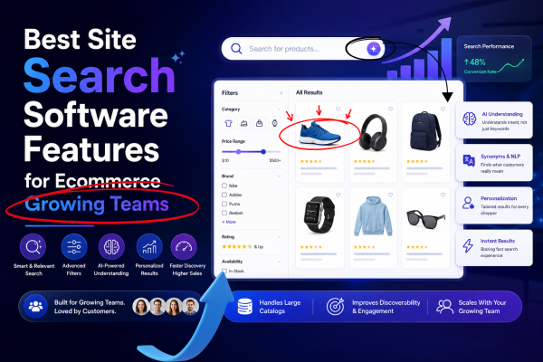 Best Site Search Software Features for Ecommerce Growing Teams