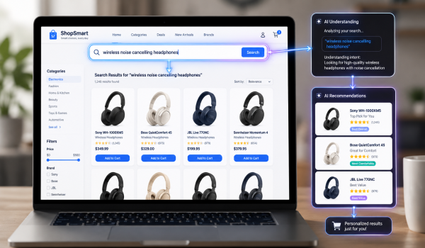 How an ecommerce search platform connects shopper queries to relevant products