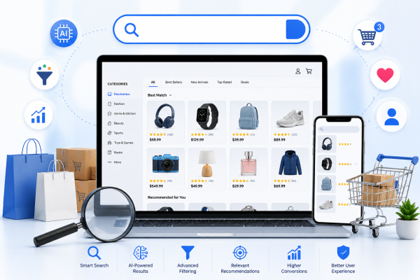 ecommerce search results experience by bCloud AI