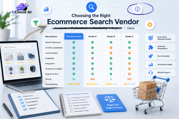 ecommerce search vendor evaluation by bCloud AI