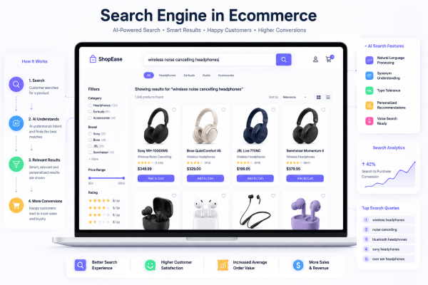 search engine in ecommerce explained by bCloud AI