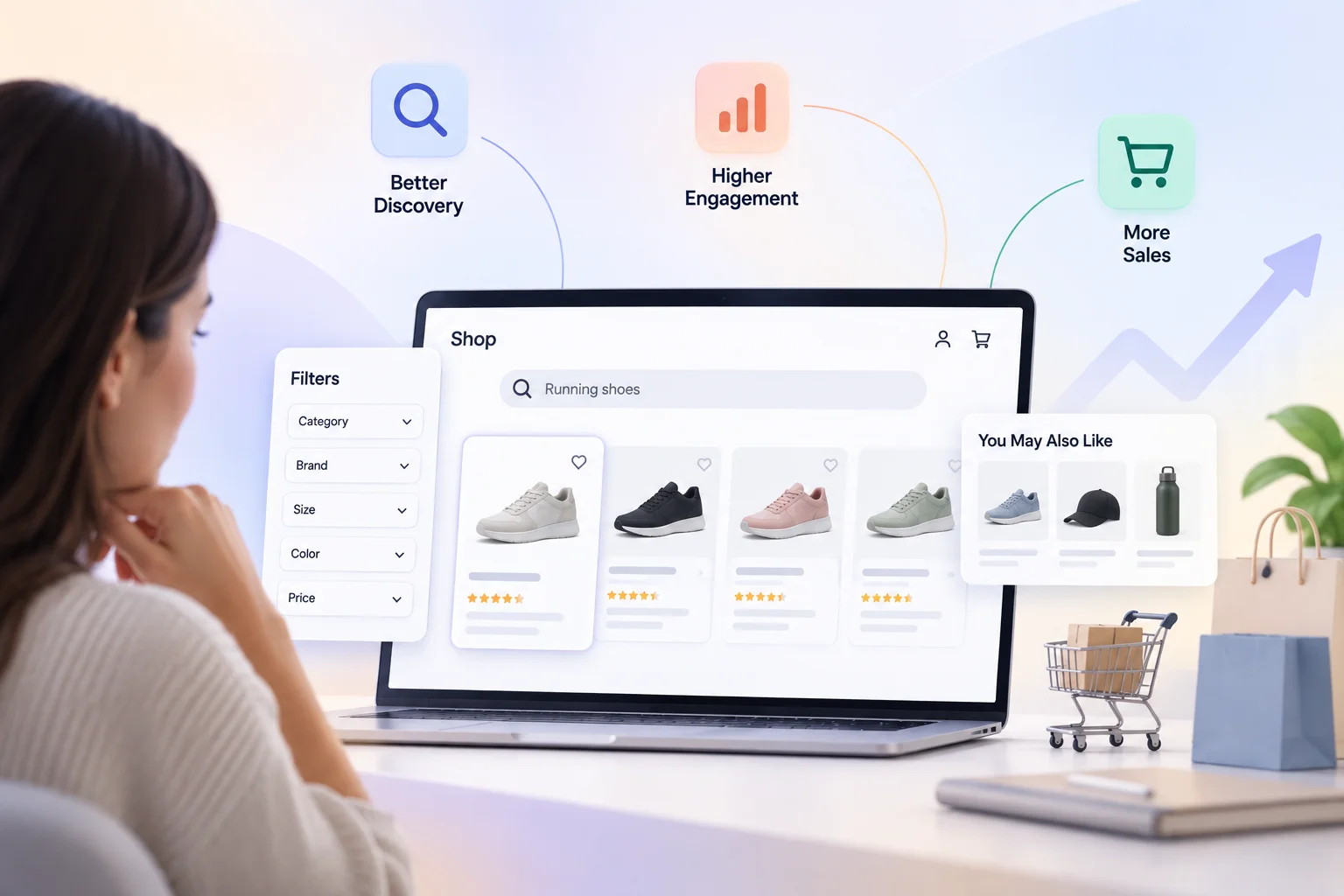 Product findability connecting merchandising decisions with search and browse discovery