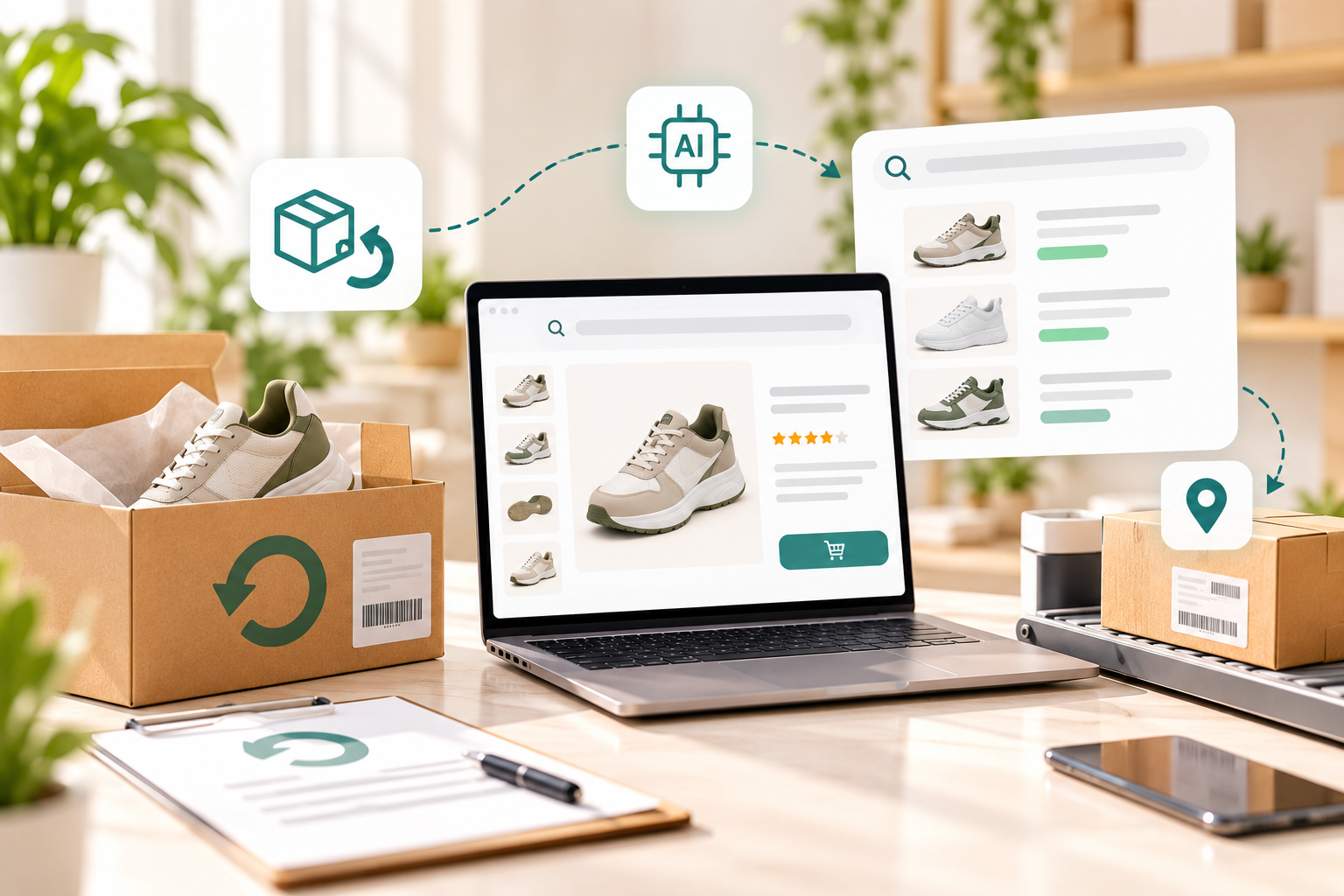 Ecommerce returns chart showing preventable wrong-item returns versus unavoidable returns